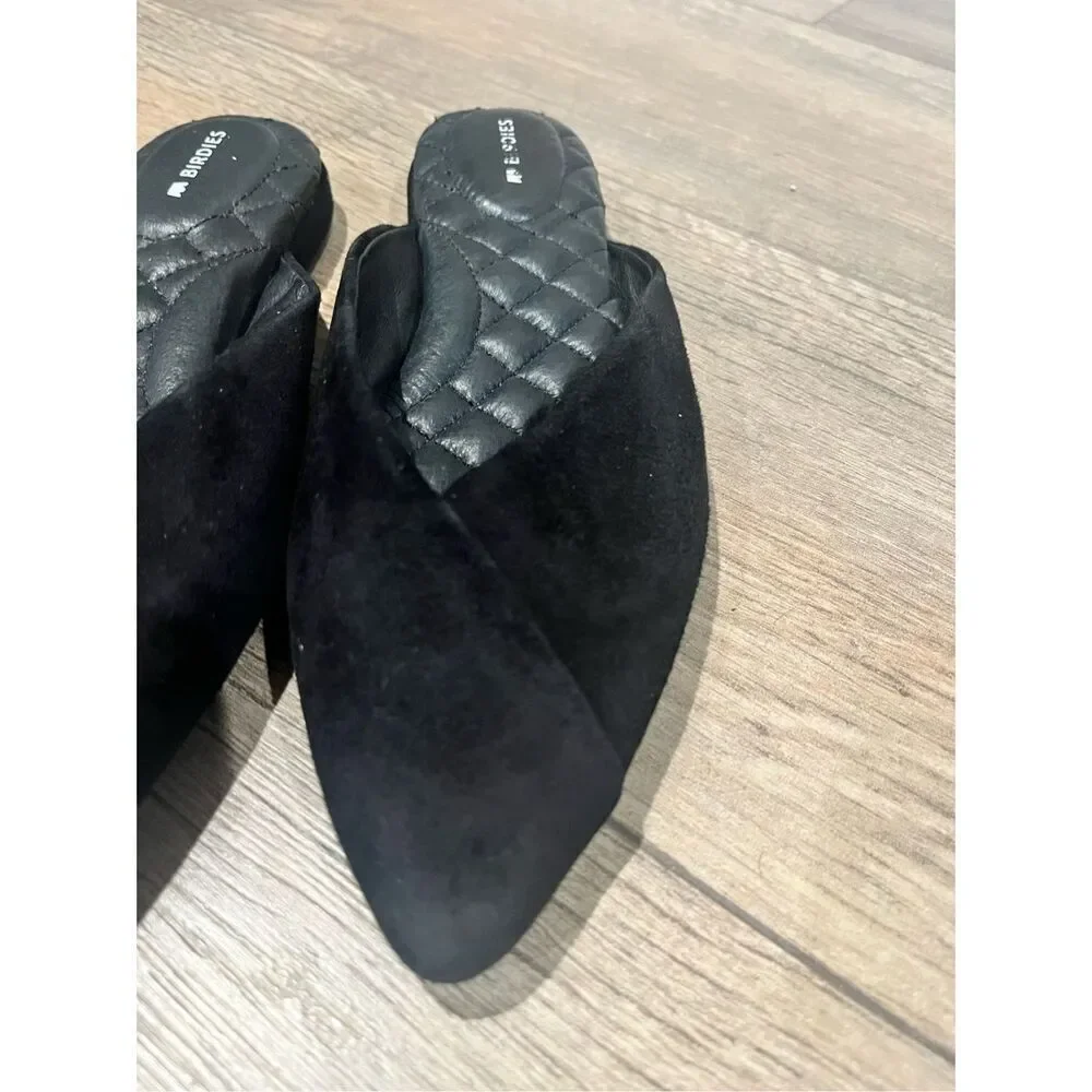 Birdies Black Suede Birdies Mules